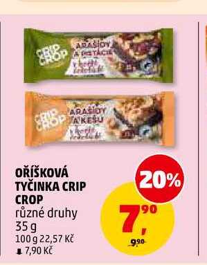 OŘÍŠKOVÁ TYČINKA CRIP CROP, 35 g