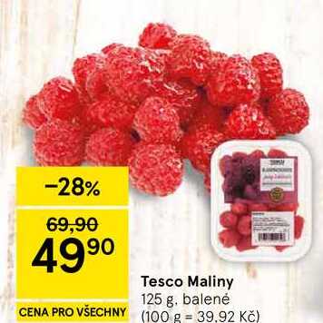 Tesco Maliny, 125 g