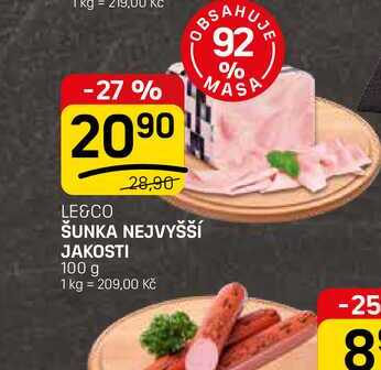 Šunka nejvyšší jakosti 100g