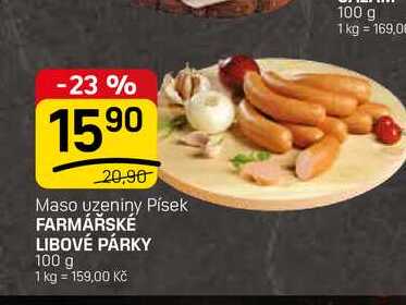 FARMÁŘSKÉ LIBOVÉ PÁRKY 100 g