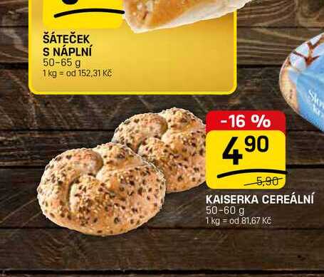 KAISERKA CEREÁLNÍ 50-60 g 