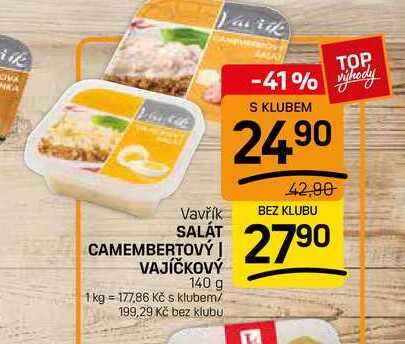 SALÁT CAMEMBERTOVÝ, VAJÍČKOVÝ 140 g 