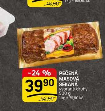 PEČENÁ MASOVÁ SEKANÁ vybrané druhy 500 g 