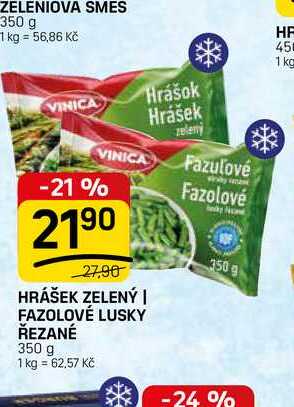 HRÁŠEK ZELENÝ | FAZOLOVÉ LUSKY ŘEZANÉ 350 g
