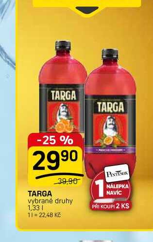 TARGA vybrané druhy 1,33l