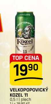 Velkopopovický kozel 11 0,5l, plech