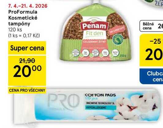 ProFormula Kosmetické tampóny, 120 ks