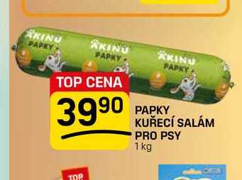 PAPKY KUŘECÍ SALÁM PRO PSY 1 kg 