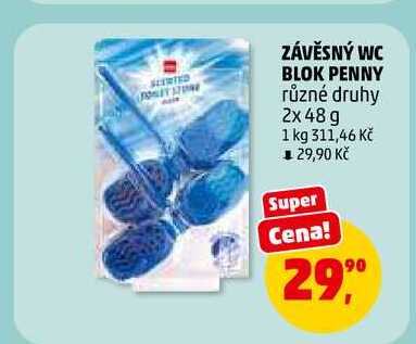 ZÁVĚSNÝ WC BLOK PENNY, 2x 48 g