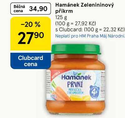 Hamánek Zelenininový příkrm, 125 g