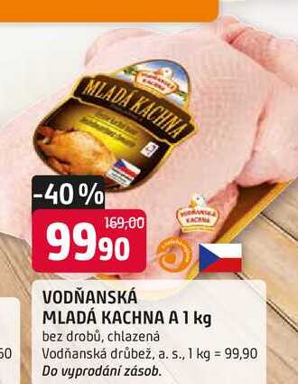 VODŇANSKÁ MLADÁ KACHNA A 1 kg bez drobů, chlazená 