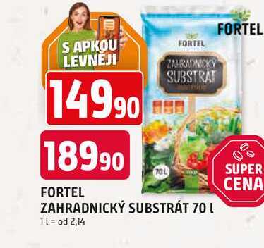 FORTEL ZAHRADNICKÝ SUBSTRÁT 70 L