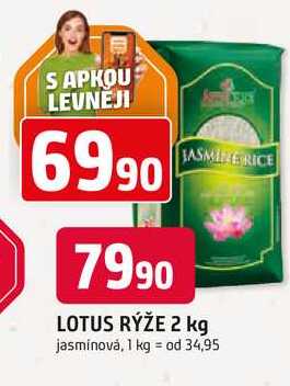 LOTUS RÝŽE 2 kg jasmínová