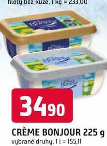 CRÈME BONJOUR 225 g  v akci