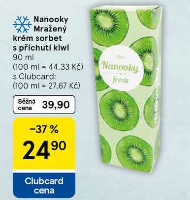 Nanooky Mražený krém sorbet s příchutí kiwi, 90 ml