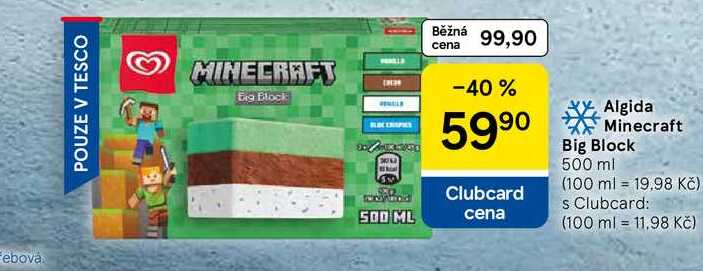 Algida Minecraft Big Block, 500 ml