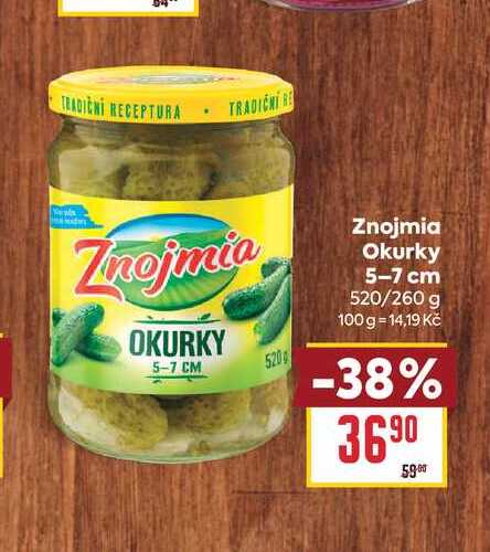 Znojmia OKURKY 5-7 CM 520