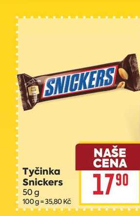 Tyčinka Snickers 50 g  