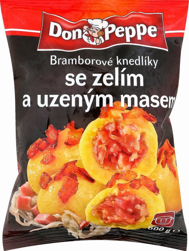 Knedlíky se zelím a uzeným masem