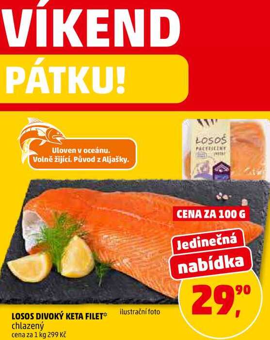 LOSOS DIVOKÝ KETA FILET, 100 g