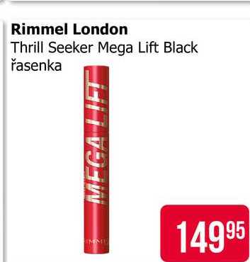 Rimmel London Thrill Seeker Mega Lift Black řasenka