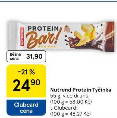 Nutrend Protein Tyčinka, 55 g, více druhů