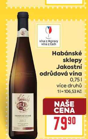 Habánské sklepy Jakostní odrůdová vína 0,75l