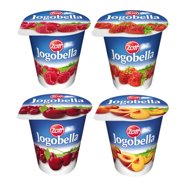 Zott Jogobella Classic Mix příchutí (Malina, Višeň, Lesní jahoda, Broskev), 1ks