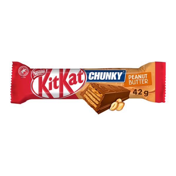 KitKat Chunky čokoládová tyčinka s oplatkou a arašídovou náplní