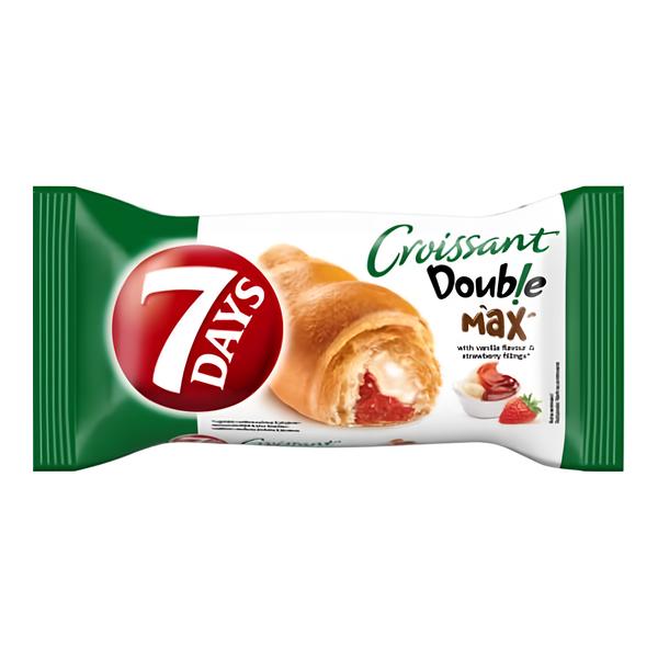 7 Days Double Croissant s náplní s vanilkovou příchutí a jahodovou náplní