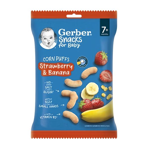 Gerber Snacks kukuřičné křupky jahoda a banán