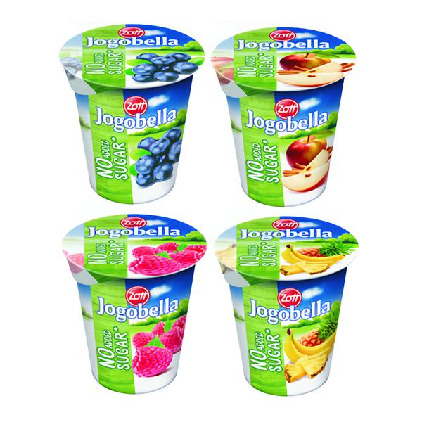 Jogobella bez cukrů classic (Malina, Borůvka, Ananas/Banán, Pečené jablko)