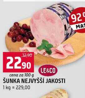 ŠUNKA NEJVYŠŠÍ JAKOSTI 100g