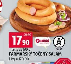 FARMÁŘSKÝ TOČENÝ SALÁM 100g