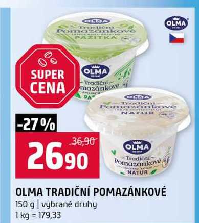 OLMA TRADIČNÍ POMAZÁNKOVÉ 150 g vybrané druhy 