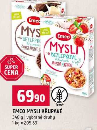 EMCO MYSLI KRUPAVÉ 340 g vybrané druhy 