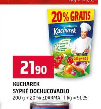 KUCHAREK SYPKÉ DOCHUCOVADLO 200g-40 g