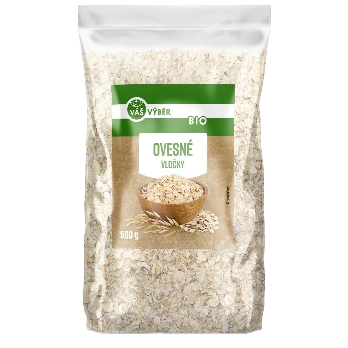 VÁŠ VÝBĚR BIO Ovesné vločky, 500 g
