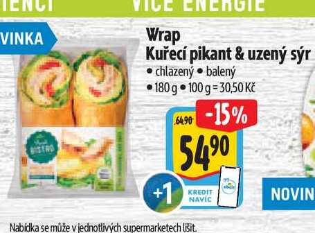   Wrap Kuřecí pikant & uzený sýr 180 g