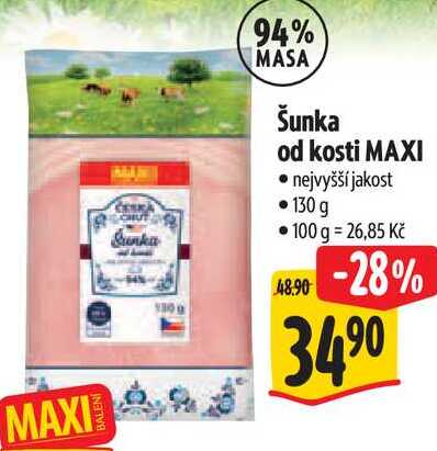   Šunka od kosti MAXI  130 g  