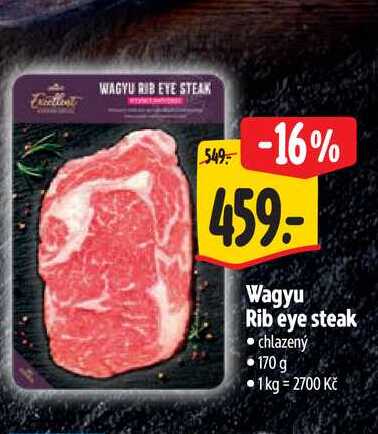   Wagyu Rib eye steak chlazený  170 g 