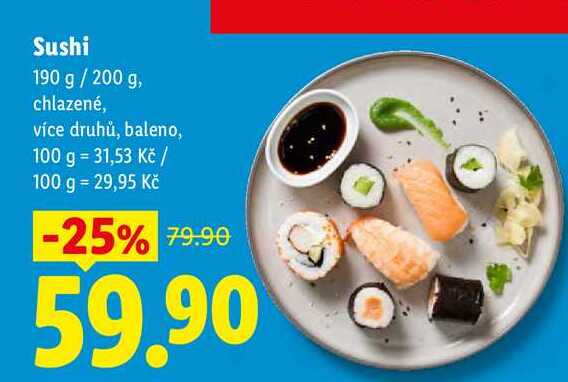 Sushi, 190 g/200 g
