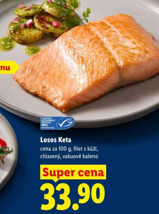 Losos Keta, cena za 100 g