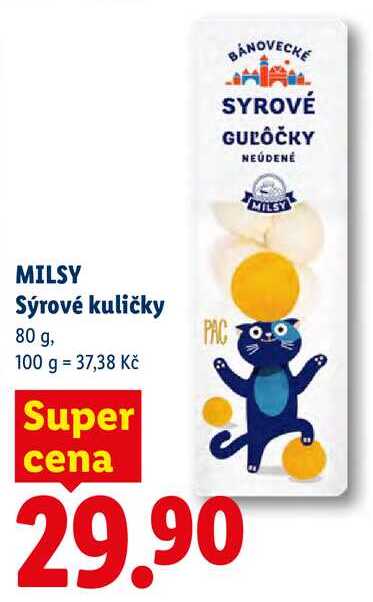 MILSY Sýrové kuličky, 80 g