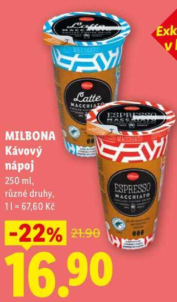 MILBONA Kávový nápoj, 250 ml