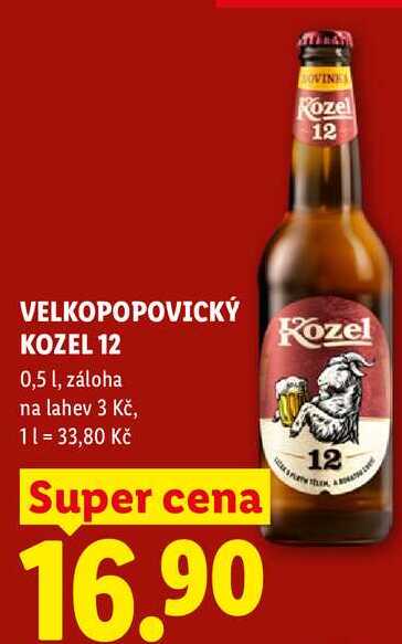 VELKOPOPOVICKÝ KOZEL 12, 0,5 l