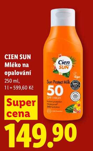 CIEN SUN Mléko na opalování, 250 ml