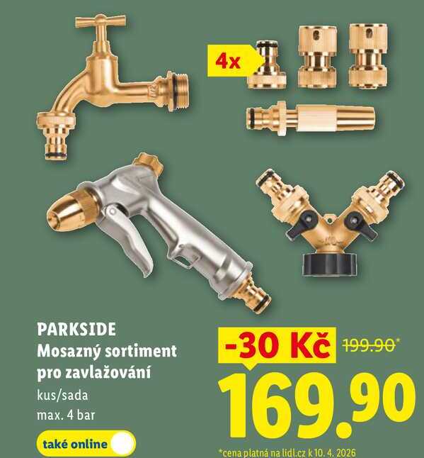 PARKSIDE Mosazný sortiment pro zavlažování 