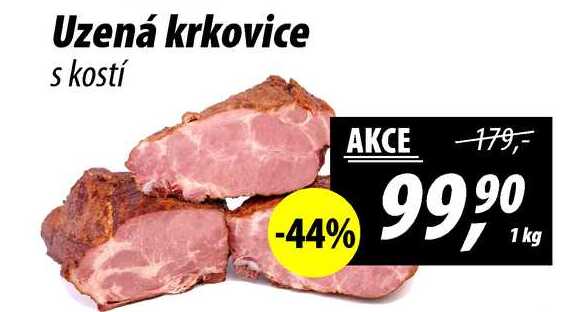 Uzená krkovice s kostí, 1 kg 