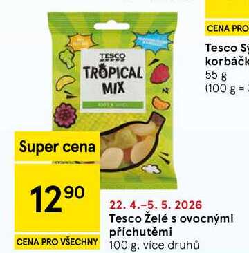Tesco Želé s ovocnými příchutěmi, 100 g